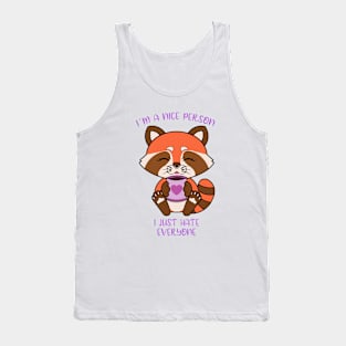 I am a nice person, red panda Tank Top